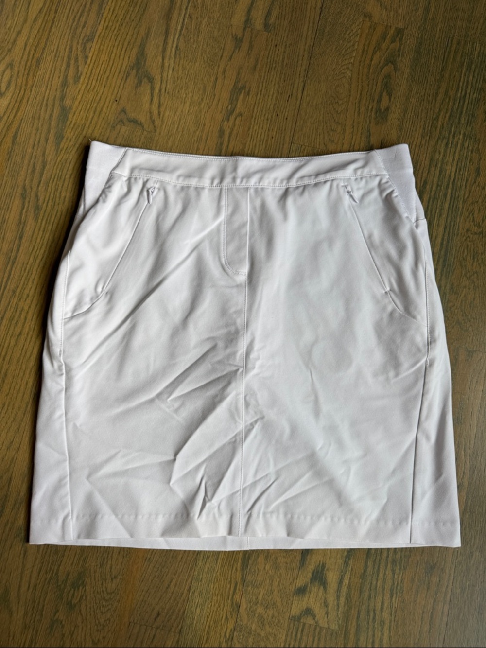 White Women’s Stretch Golf Skort - Lightweight Performance